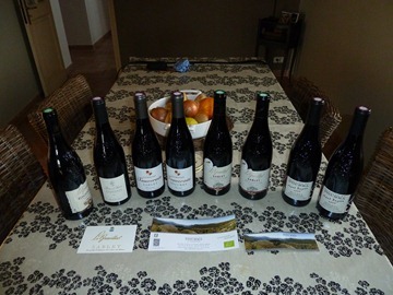 The collection of wine we bought