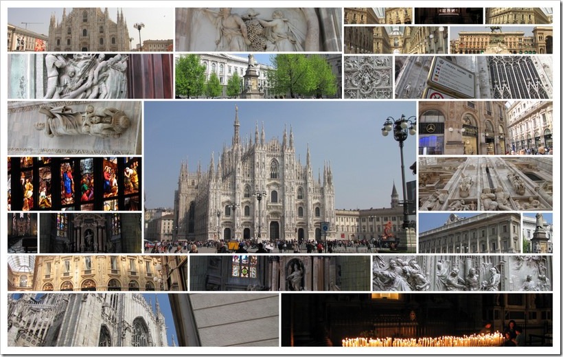 Milan - Collage of the Duomo