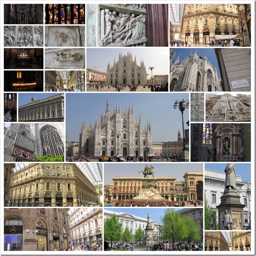 Milan - Collage aound the Duomo